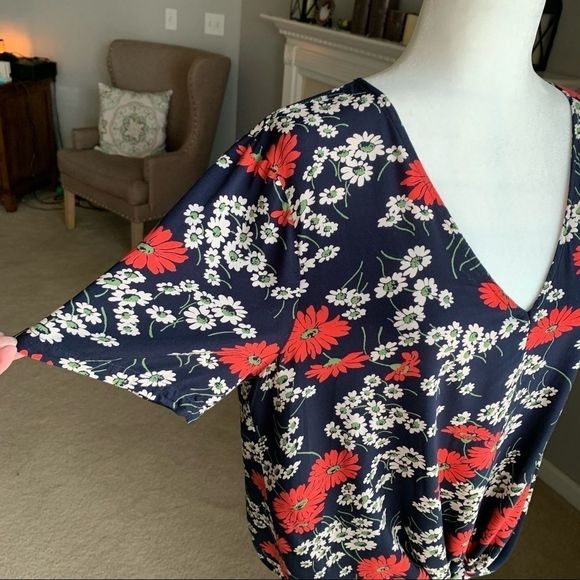 EUC Madewell Floral Hillside Daisies Crop Shirt - Picture 6 of 13